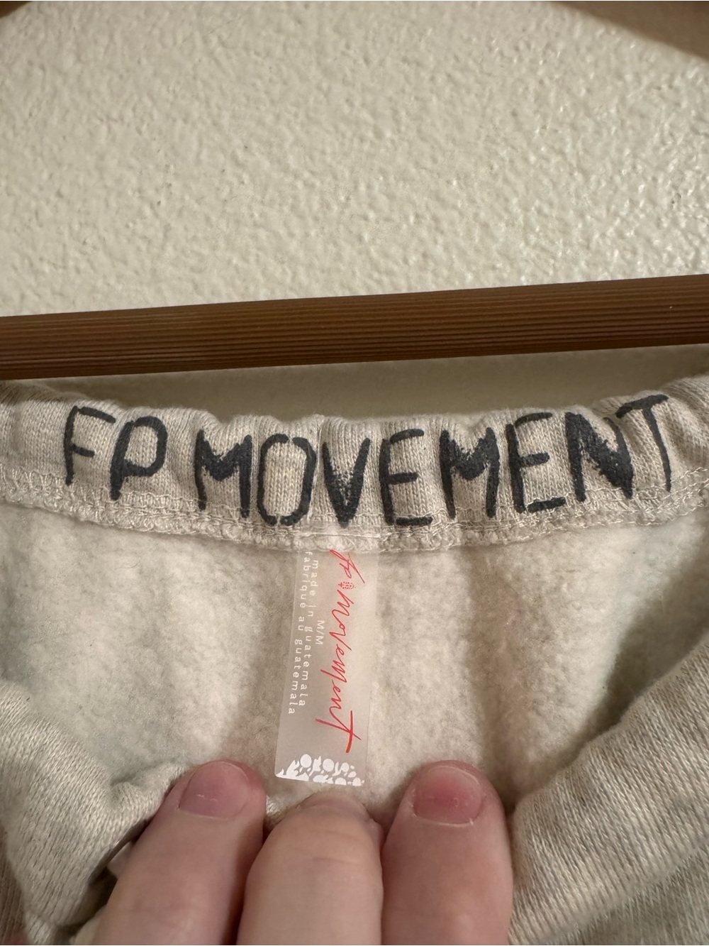 FP MOVEMENT Cream Cropped Drawstring Sweatshirt - Picture 2 of 3